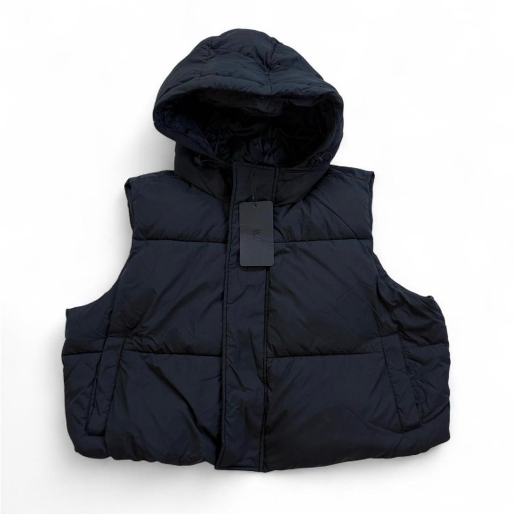 NWT Fabletics Essential Cropped Hooded Puffer Vest Size XXL